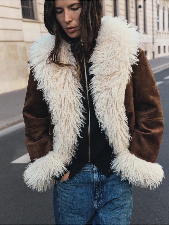Zara Jackets & Blazers - Zara DOUBLE-FACED FAUX FUR JACKET